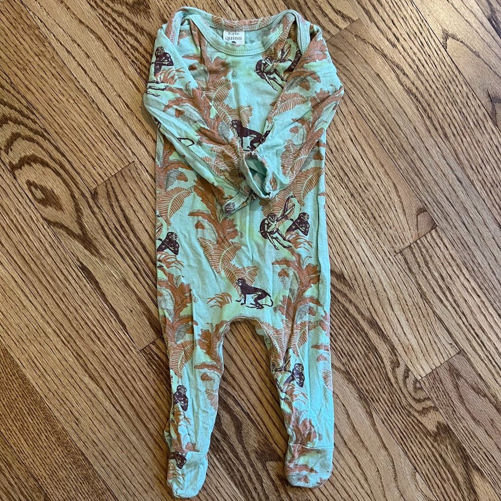 Kate Quinn Bamboo Collection Long Sleeve Lap Neck Footie 0-3M